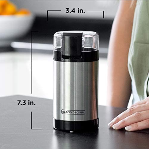 Black & Decker CBG110SC Easy Touch Electric Smartgrind Coffee & Spice Grinder, Black — view 2