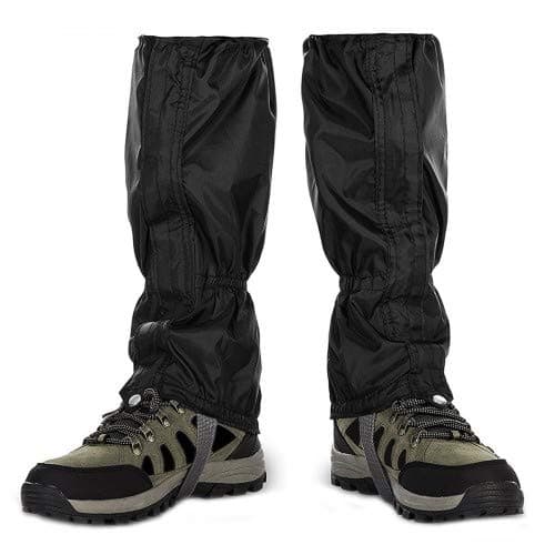 volumoon Polainas Impermeable, 39 cm Polainas a Prueba de Nieve Al Aire Libre, Transpirables Antipicaduras Oxford Polainas, para Caza Montaña Esquí Aire Libre Viaje (1 Par, Negro) — view 2