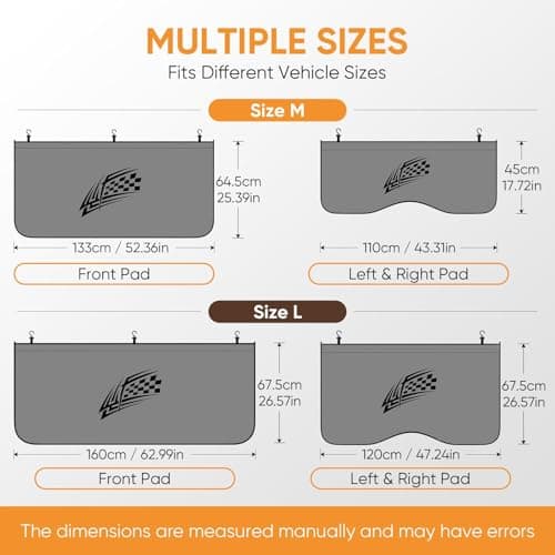 Tiansiao Fender Covers for Mechanics,3 Pcs Microfiber Leather Fender Protector Mats with Stronger Magnets & Hooks for Mechanics Sedans,Trucks and SUVs Gray M
