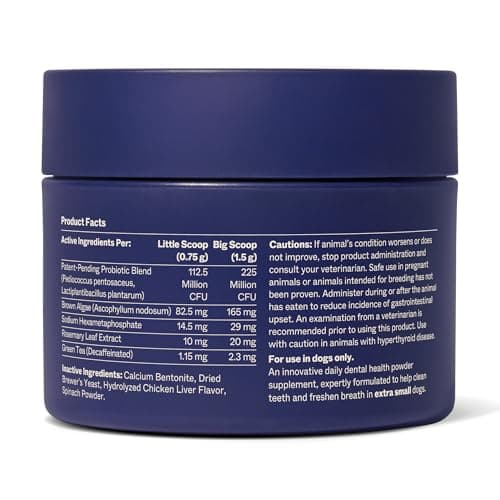 PetLab Co. ProBright Advanced Dental Powder - Dog Breath Freshener - Teeth Cleaning Made Easy – Targets Tartar & Bad Breath - Packaging May Vary - Formulated for Extra Small Dogs — view 9