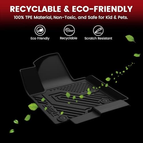 LASFIT Floor Mats & Cargo Liner for Mazda 3 2019-2026(Only fit Sedan AWD & FWD),Dual Anti-Slip & Deep Dish Custom All Weather TPE Waterproof Car Mat & Trunk Mats for Mazda 3 2019-2026 Accessories — view 5