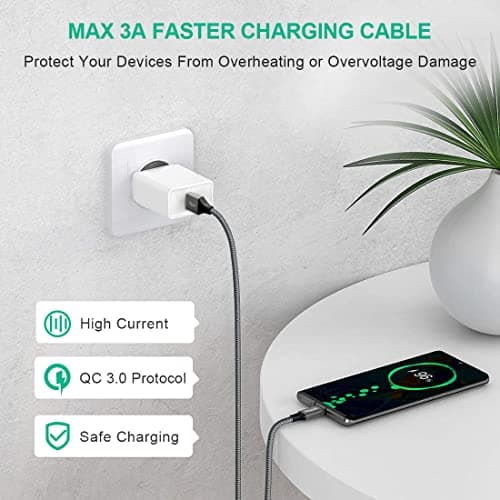 etguuds Long USB C Cable 10ft, 1-Pack, Braided USB A to USB C Charger Cable, Type C Charger Cord Fast Charging for iPhone 16 15 Series, Samsung Galaxy S25 S24 S23, Pixel, Switch and More — view 2