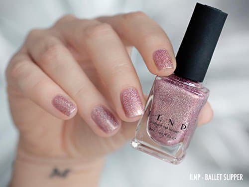 ILNP Ballet Slipper - Soft Pink Holographic Nail Polish, Ballet Pink Shimmer Polish, Vegan, Non-Toxic, Cruelty Free — view 6