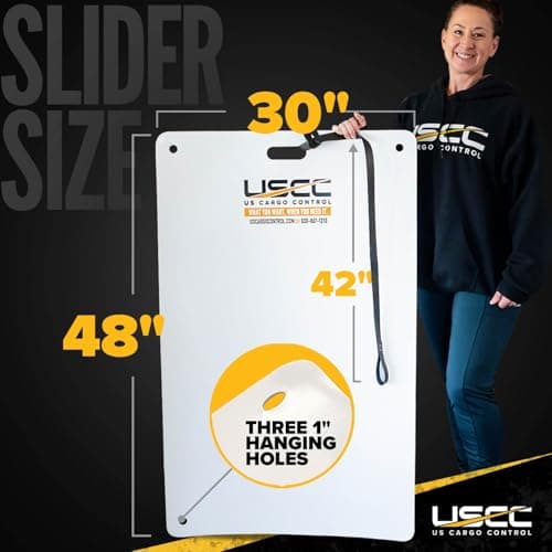 US Cargo Control Appliance Slider with Pull Strap, 48" X 30" Plastic Floor Protection Appliance Moving Mat for Moving on Hardwood Floors & Tile Floors, Glides Easy & Fits Standard Doorway - 2 Pack — view 2