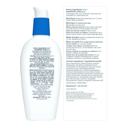 CeraVe Facial Moisturizer with SPF 30. Face Sunscreen Lotion with Hyaluronic Acid, Niacinamide & Ceramides for Women & Men. Oil-free, normal to dry skin. Verified Extended Use Date, Travel Size 89ML — view 12