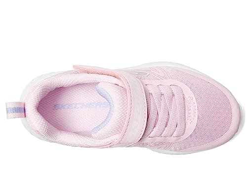 Skechers Unisex-Child Microspec Plus - Swirl Sweet Sneaker, Light Pink, 9 Toddler