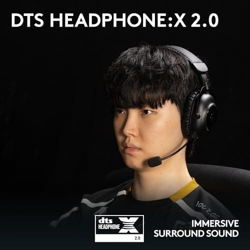 Logitech G PRO X 2 Lightspeed Wireless Gaming Headset, Detachable Boom Mic, 50mm Graphene Drivers, DTS:X Headphone 2.0—7.1 Surround, Bluetooth/USB/3.5mm Aux, for PC, PS5, PS4, Nintendo Switch - Black — view 5