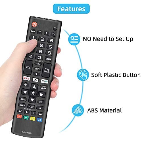 Universal Replacement for All LG Remote Control Smart TV OLED LCD LED HDTV 3D 4K Smart TVs AKB75095307 32LJ550B 43UJ6300 55LJ5500 55UJ6050 AKB75375604 AKB74915305 — view 3
