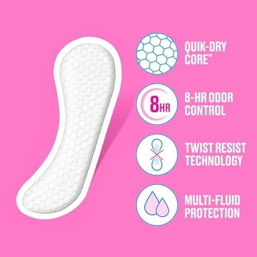 Carefree Acti-Fresh Panty Liners, Soft and Flexible Feminine Care Protection, Regular, 120 Count — view 2