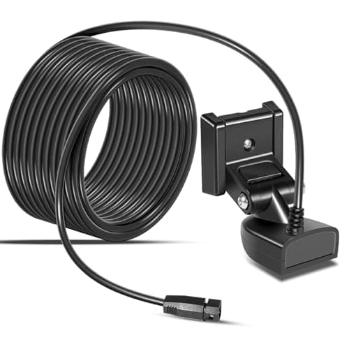 710274-1 XNT 9 HW T Transom Transducer Fit for Helix 5/7/8/9/10/12 with Dual Spectrum Chirp Sonar丨3-Pin End丨20-ft Cable 丨Built-in Temperature Sensor