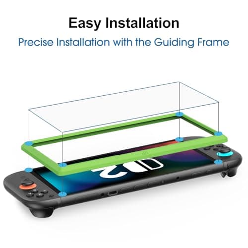 amFilm (3-Pack) Tempered Glass Screen Protector Compatible with Nintendo Switch 2 model 2025-7.9 inch, Case Friendly, Bubble Free — view 3