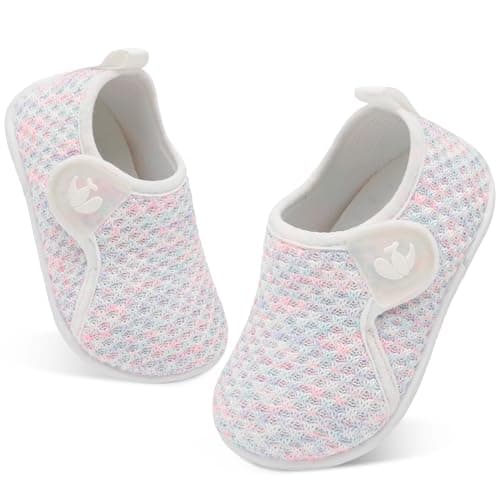 JOINFREE Baby Girls Shoes Boys Sneakers Barefoot Infant First Walking Shoe Sports Sneaker Whitecolor 12-18 Month Infant — view 5