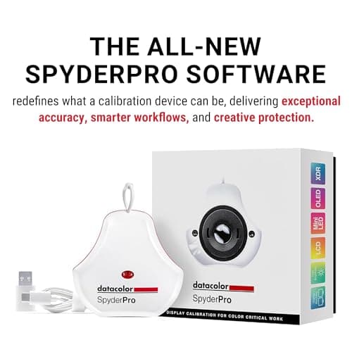 Datacolor SpyderPro - Advanced Monitor Calibration for Optimized Colour Management - User-Friendly Screen Calibration for Colour Accuracy and Consistency in Colour Reproduction, 2024 Version