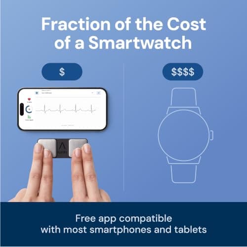 KardiaMobile 1-Lead EKG Monitor, Medical-Grade FDA-Cleared Personal Heart Monitor, Detects Normal, AFib & Arrhythmias, 30 Second Results, Works with Most Smartphones, HSA&FSA Eligible — view 4