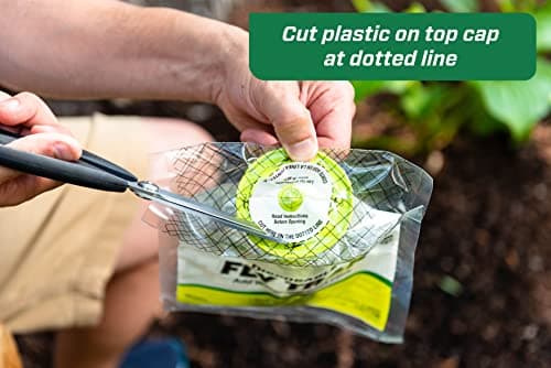 RESCUE! Outdoor Disposable Fly Trap – Hanging Fly Catcher with Attractant Bait, Fly Bag for Patio, Yard, Trash & Farm Areas – Easy-to-Use Outdoor Fly Control - 12 Traps