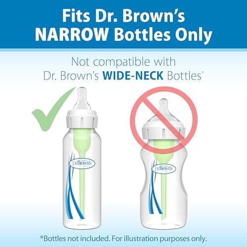 Dr. Brown’s Natural Flow Preemie Flow Narrow Baby Bottle Silicone Nipple, Slowest Flow, 0m+, 100% Silicone Bottle Nipple, 6 Count(Pack of 1) — view 7