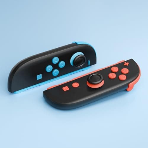 eXtremeRate DIY Replacement Full Set Buttons for Joycon 2, Custom ABXY Direction Keys Dpad + - C Home Capture Release L R ZR ZL Trigger Buttons for Nintendo Switch 2 Controller - Blue & Orange — view 3