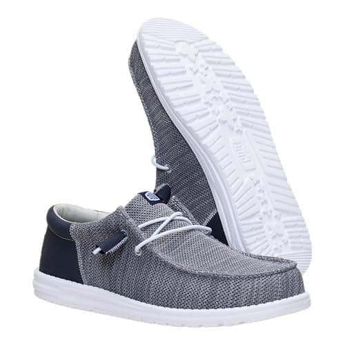 HEYDUDE Mens Wally Funk Mesh Slip On Shoe, Grey Size 11 | Lightweight Breathable Casual Loafers | Travel Ready Sneakers — view 3
