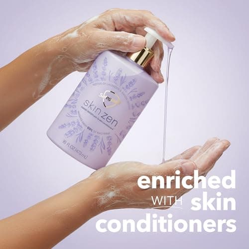 Safeguard Liquid Hand Soap, Skin Zen, Washes Away 99% Bacteria, Made with Natural Moisturizers & 2X Skin Conditioners, Safeguarding Families, PH Balanced Formula, Lavender & Sandalwood Scent, 16 oz — view 6