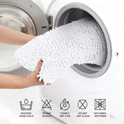 Bcoimo 30x20 Chenille Bath Mat – Non-Slip with Backing Bath Rug Ultra-Absorbent and Machine Washable Bathroom Mat Quick-Dry Design. Ideal for Bathroom Shower and Tub Areas — view 4