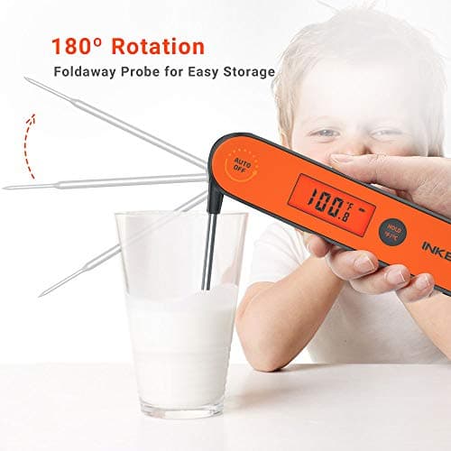 Inkbird Instant Read Meat Thermometer IHT-1P, Digital Waterproof Rechargeable Food Thermometer with Calibration, Magnet, Backlight for Cooking, Grill, Smoker, Kitchen, Turkey — view 5