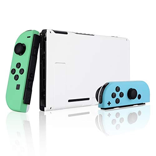 eXtremeRate DIY Replacement Shell Buttons for Nintendo Switch, Mint Green & Heaven Blue Back Plate for Switch Console, Housing Case with Buttons for Joycon Handheld Controller [Only Shell, NO Console] — view 2
