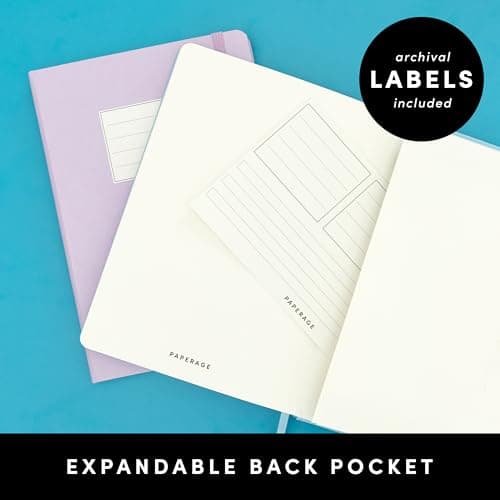 PAPERAGE Blank Journal Notebook, (Navy), 160 Pages, Medium 5.6 in x 8 in - 100 GSM Thick Paper – Hardcover Journaling Notebook for Work, School, Note Taking or Sketching — view 4