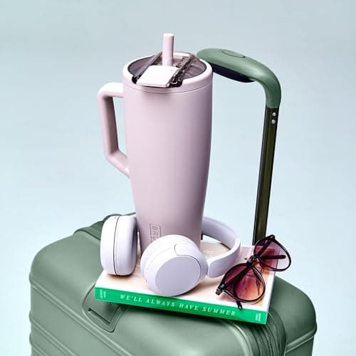 BrüMate Era Flip 30oz Tumbler with Covered Flip Down Straw | 100% Leakproof Insulated Tumbler | Made of Stainless Steel | Cup Holder Friendly Base | 30oz (Lilac Dusk) — view 5