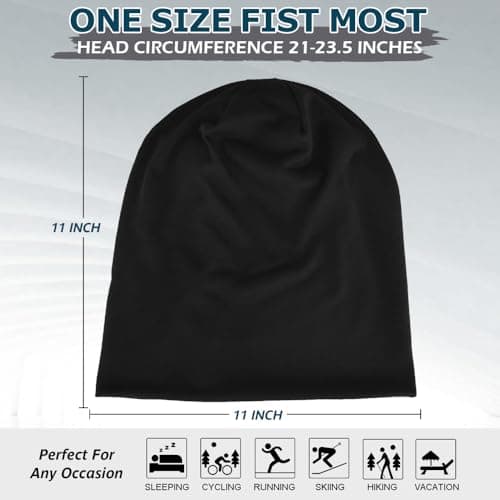 EINSKEY Slouchy Beanie for Men & Women, Lightweight Oversize Thin Cotton Chemo Hats Soft Night Cap Comfortable Sleeping Hat — view 2