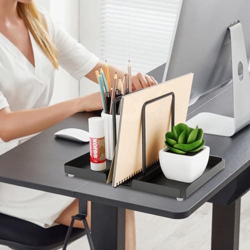 Napkin Holder for Table, Metal Napkin Holder with Salt and Pepper Shakers Caddy, Standing Paper Napkin Storage for Kitchen Dining Table Decor, Black — view 7