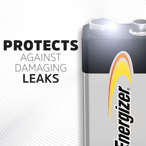 Energizer Alkaline Power 9V Batteries (8 Pack), Long-Lasting