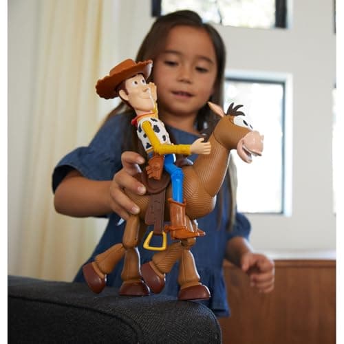 Mattel Disney Pixar's Toy Story 4 Woody and Bullseye 2-Character Pack, Movie-inspired Relative-Scale for Storytelling Play — view 2