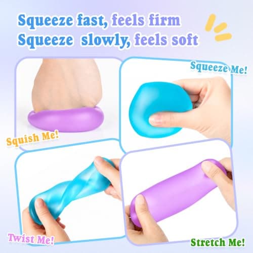 VISCOO 2 Pack Stress Cube, Slow Rising Ice Cube Squishy for Anxiety Relief — view 4