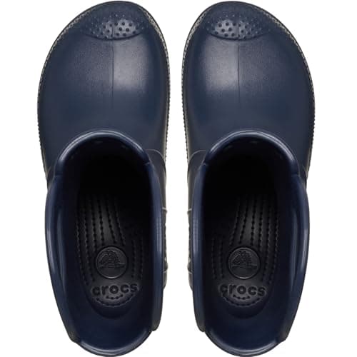 Crocs Unisex-Child Handle It Rain Boots, Navy Blue, 12 Little Kid — view 3
