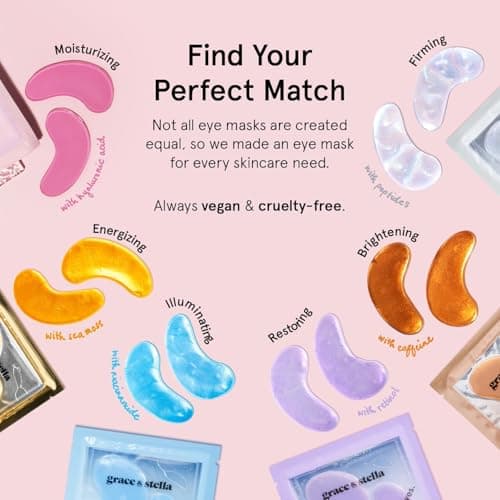 grace & stella Under Eye Mask - Birthday Gifts for Women, Gifts for Mom, Under Eye Patches to Reduce Dark Circles, Puffy Eyes, Eye Bags, Wrinkles, Travel Size Toiletries, Vegan (24 Pairs, Gold) — view 4