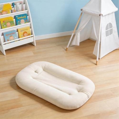 Floor Seats & Loungers, Lounger Pillow for 0-24 Months, Soft Cotton Breathable (Coffee) — view 5