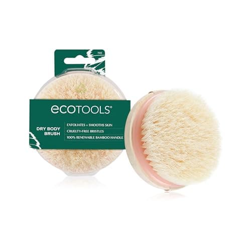 EcoTools Dry Body Brush, Cruelty-Free Bristles Exfoliate & Smooth Skin, Dry Brushing Removes Flaky Skin, May Help Improve Circulation & Tone, Eco-Friendly Skincare Tool, Vegan & Cruelty-Free, 1 Count