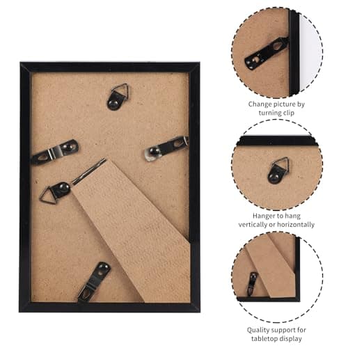 Giftgarden 3.5x5 Picture Frame Black Thin Photo Frame 3 by 5 for Wall and Tabletop Display, Single — view 3