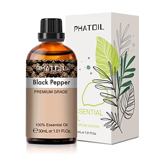 PHATOIL 1.01FL.OZ Black Pepper Essential Oil, Pure Black Pepper Oils for Diffuser, DIY Candle and Scented Products Making, 30ml Large Bottle Gift for Friends