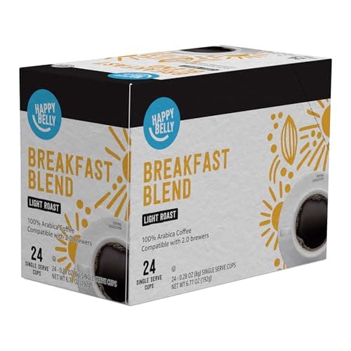 Happy Belly Light Roast Coffee Pods, Breakfast Blend, Compatible with Keurig 2.0 K-Cup Brewers, 24 Count — view 4