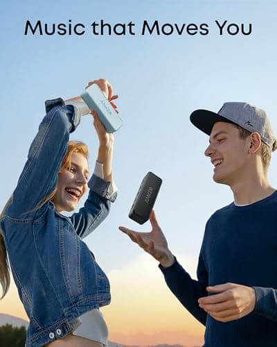 Anker Soundcore 2 Portable Bluetooth Speaker with Stereo Sound, Bluetooth 5, Bassup, IPX7 Waterproof, 24-Hour Playtime, Wireless, Speaker for Home, Outdoors, Travel — view 3