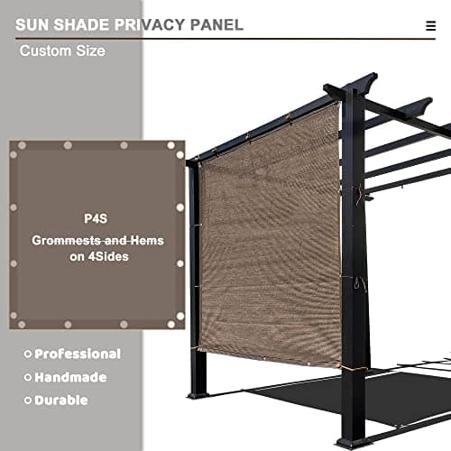 Alion Home Sun Shade Panel Privacy Screen with Grommets on 4 Sides for Outdoor, Patio, Awning, Window Cover, Pergola (8' x 7', Mocha Brown) — view 4