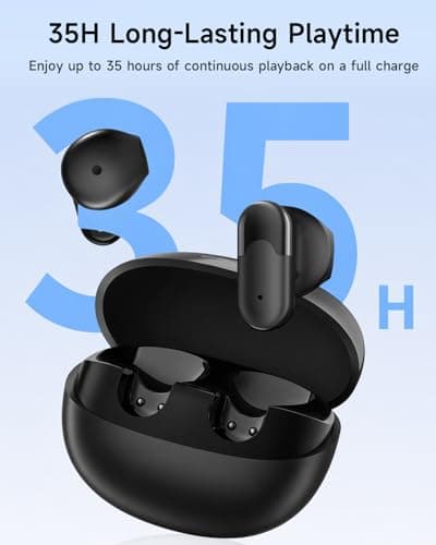 Acer Wireless Earbuds, Bluetooth 6.0 Headphones with 35H Playtime, ENC Noise Canceling for Clear Calls, IP55 Water-Dust Resistant, Immersive 13mm Driver Audio, Smart Touch Control for iOS & Android — view 2