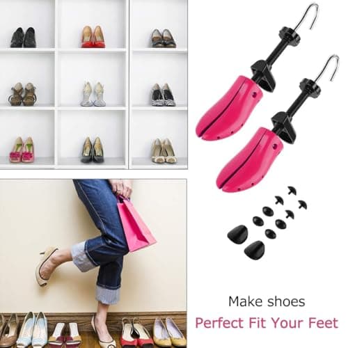 Eachway Pair of Professional 2-Way Premium Shoe Stretcher Tough Plastic Shoe Trees,Adjustable Length & Width Durable Shoe Shaper for Men and Women — view 5