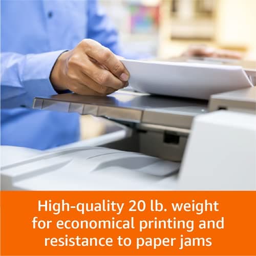 Amazon Basics Multipurpose Copy Printer Paper, 8.5" x 11", 20 lb, 5 Reams, 2500 Sheets, 92 Bright, White — view 4