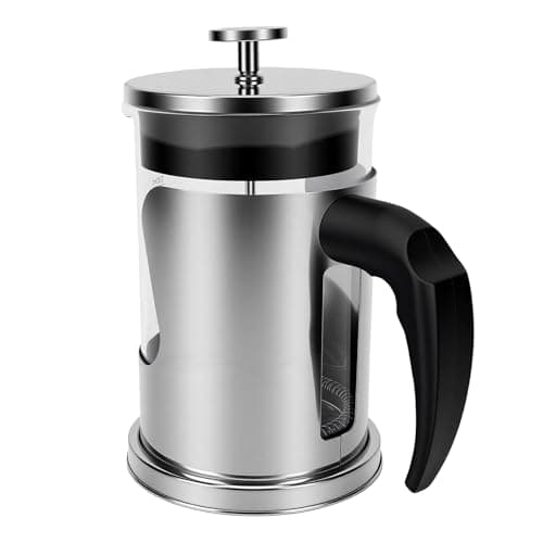 Asixxsix French Press Coffee Maker, 34 Oz 800ml High Borosilicate Glass Heat to Press, Cold Brew Maker with 80 Mesh Stainless Steel Filter for Home Travel (Woven 800ml) — view 3