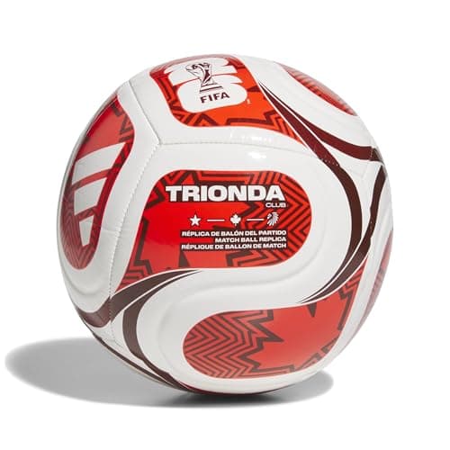 adidas Unisex-Adult FIFA World Cup 26™ Trionda Canada Club Ball, White/Power Red/Hi-Res Red, 5