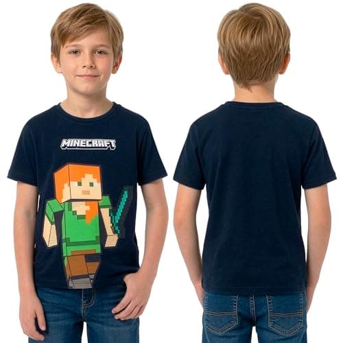 Minecraft Shirt for Boys, Gaming Summer Top for Kids, Multipack Boys Tshirts, Multicolored 6 — view 3