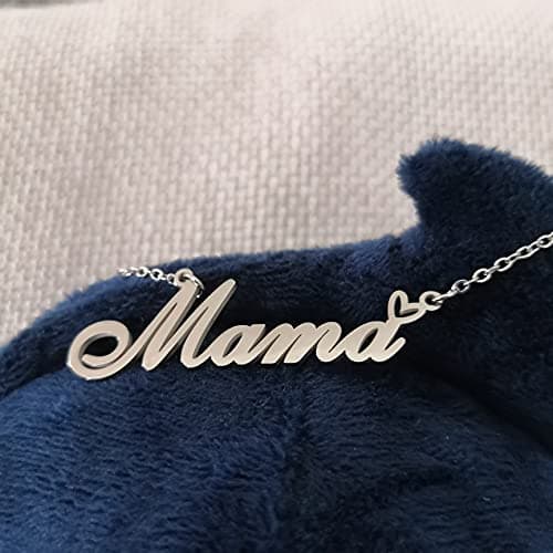 RONKAHSHOW Baby Custom Pendant Name Necklace Customized Personalized with Heart Necklace Best Gift for Women New Year Birthday Mother’s day Christmas wedding Party S — view 4