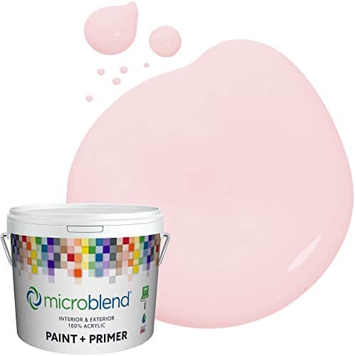 Microblend Interior Paint and Primer - Pink/Amazing Grace, Eggshell Sheen, Quart, Premium Quality, High Hide, Low VOC, Washable, Microblend Reds Family